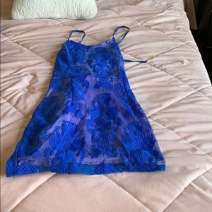 Blue lace dress